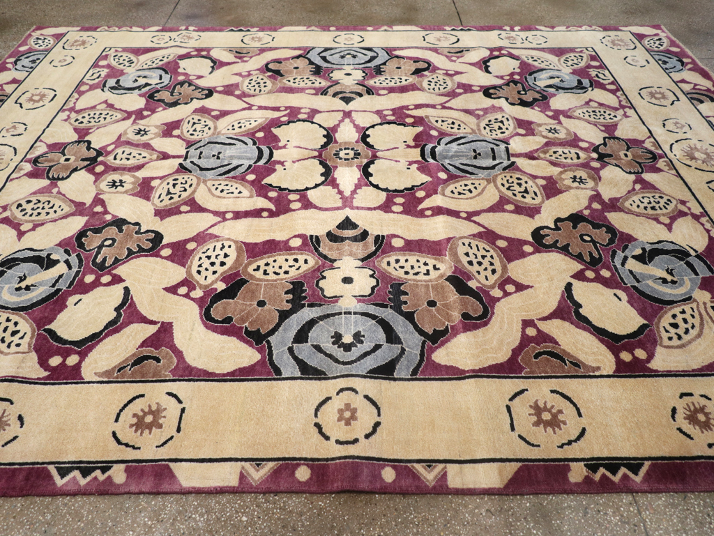 Modern Turkish Art Deco Style Room Size Carpet, No.32520 - Galerie Shabab