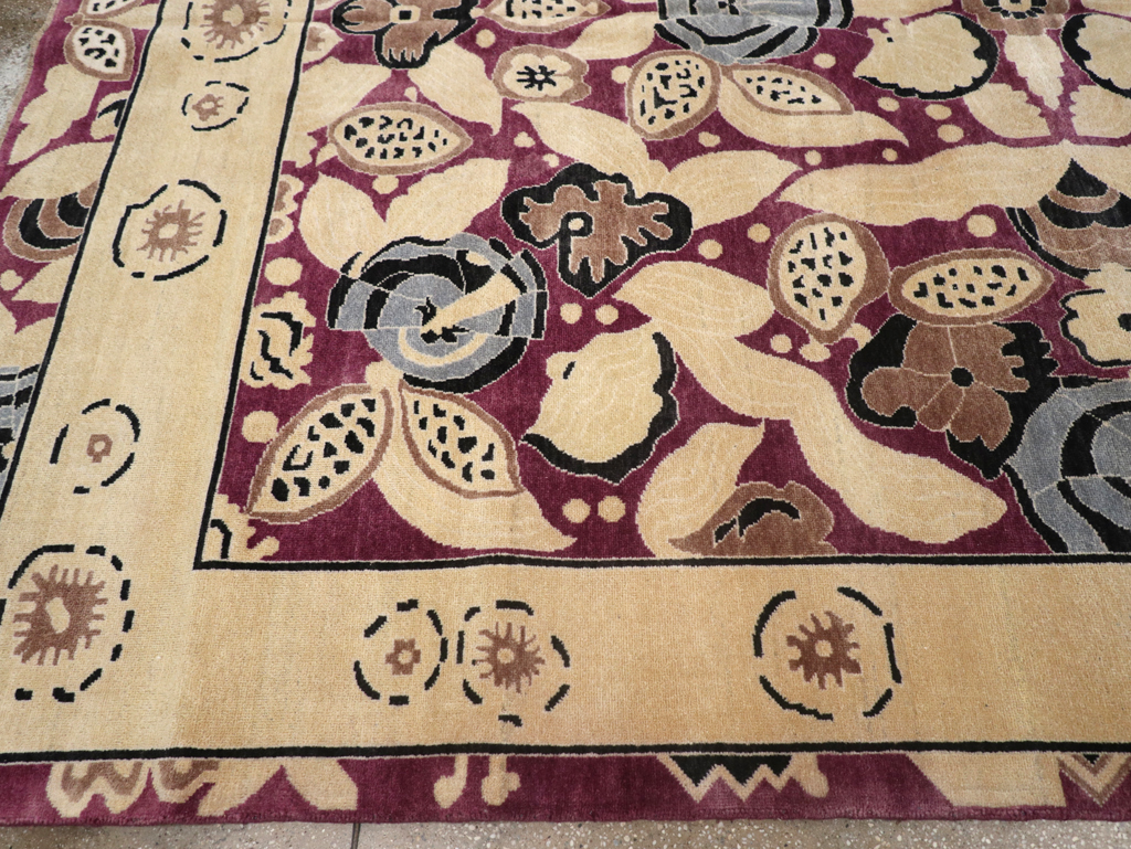 Modern Turkish Art Deco Style Room Size Carpet, No.32520 - Galerie Shabab