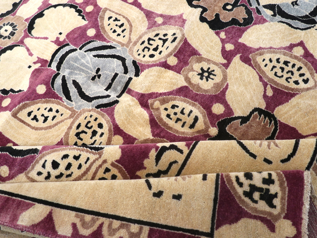 Modern Turkish Art Deco Style Room Size Carpet, No.32520 - Galerie Shabab