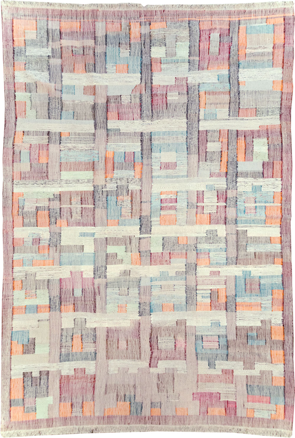 Contemporary Turkish Flatweave Room Size Carpet, No.32537 - Galerie Shabab