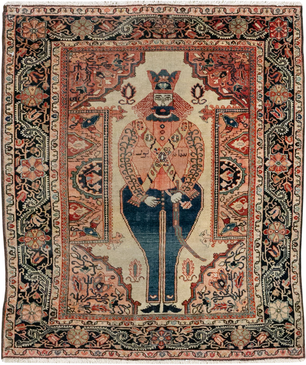 Antique Persian Sarouk Fereghan Pictorial Rug, No.32547 - Galerie Shabab