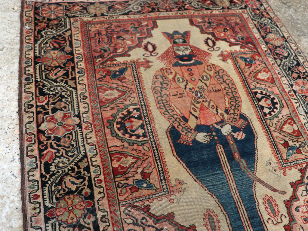 Antique Persian Sarouk Fereghan Pictorial Rug, No.32547 - Galerie Shabab