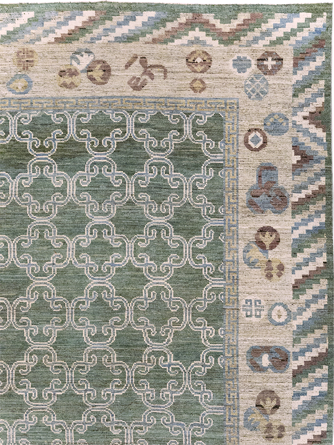 Modern East Turkestan Khotan Room Size Carpet, No.32549 - Galerie Shabab