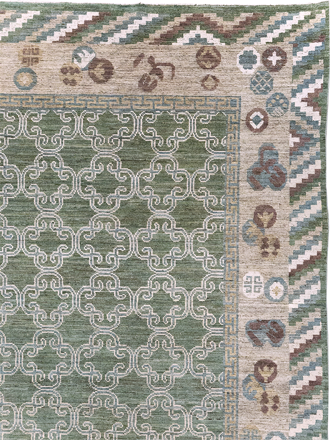 Modern East Turkestan Khotan Room Size Carpet, No.32549 - Galerie Shabab