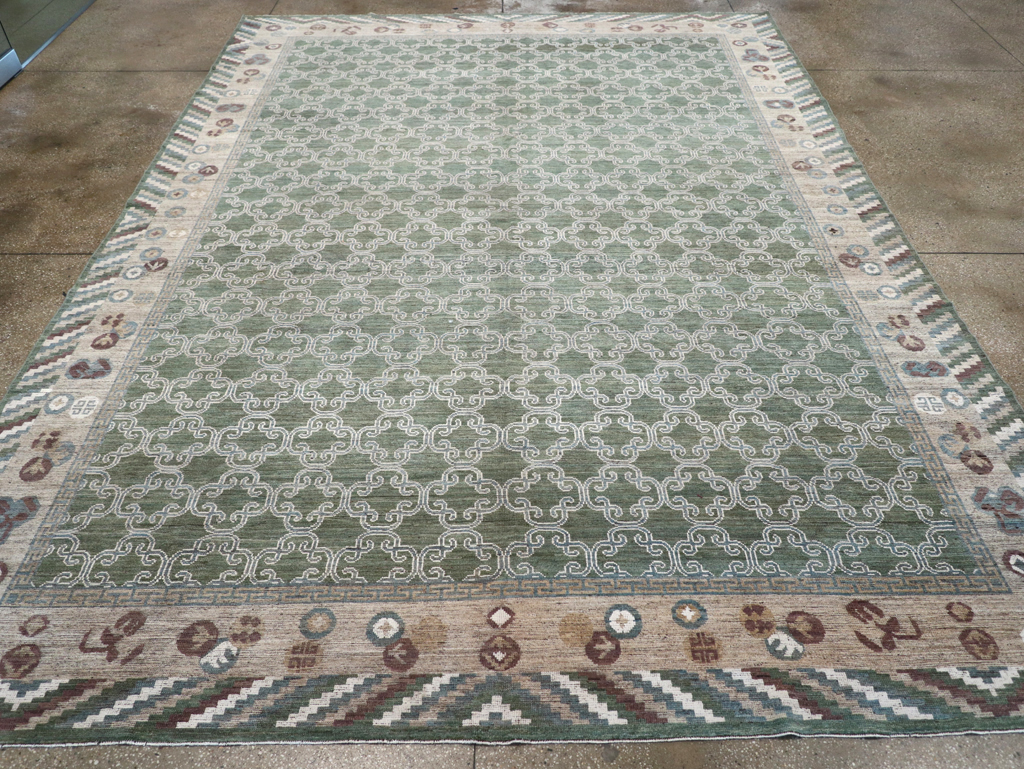 Modern East Turkestan Khotan Room Size Carpet, No.32549 - Galerie Shabab