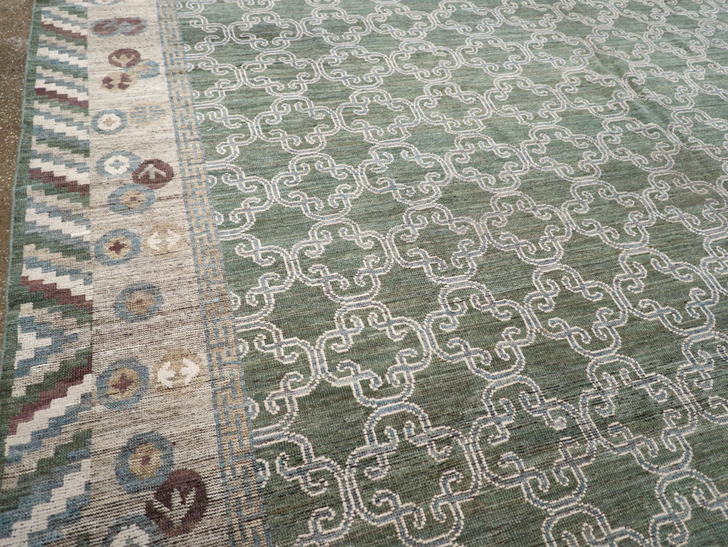Modern East Turkestan Khotan Room Size Carpet, No.32549 - Galerie Shabab