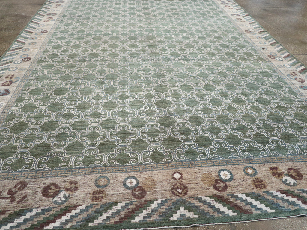 Modern East Turkestan Khotan Room Size Carpet, No.32549 - Galerie Shabab