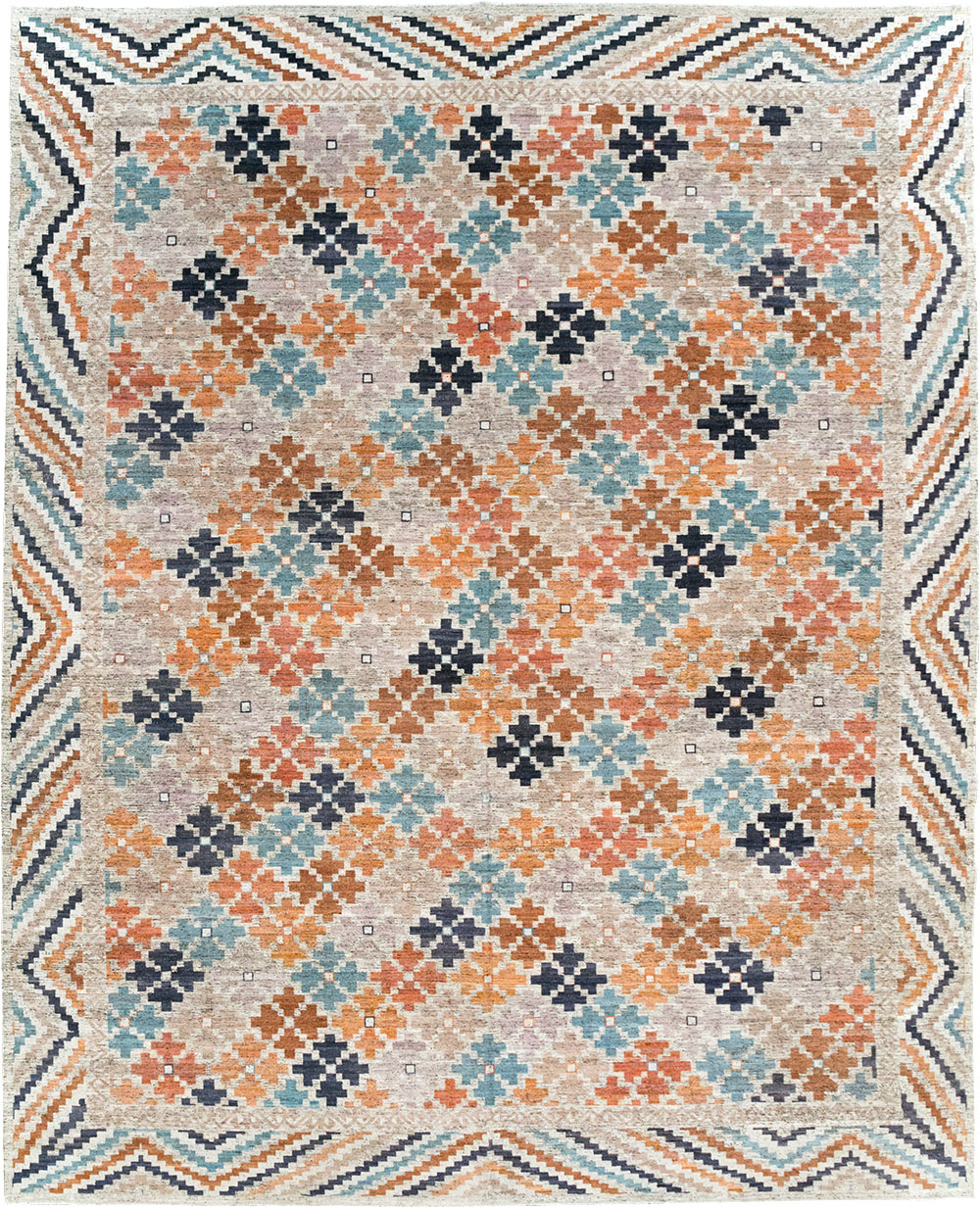 Modern East Turkestan Khotan Room Size Carpet, No.32554 - Galerie Shabab