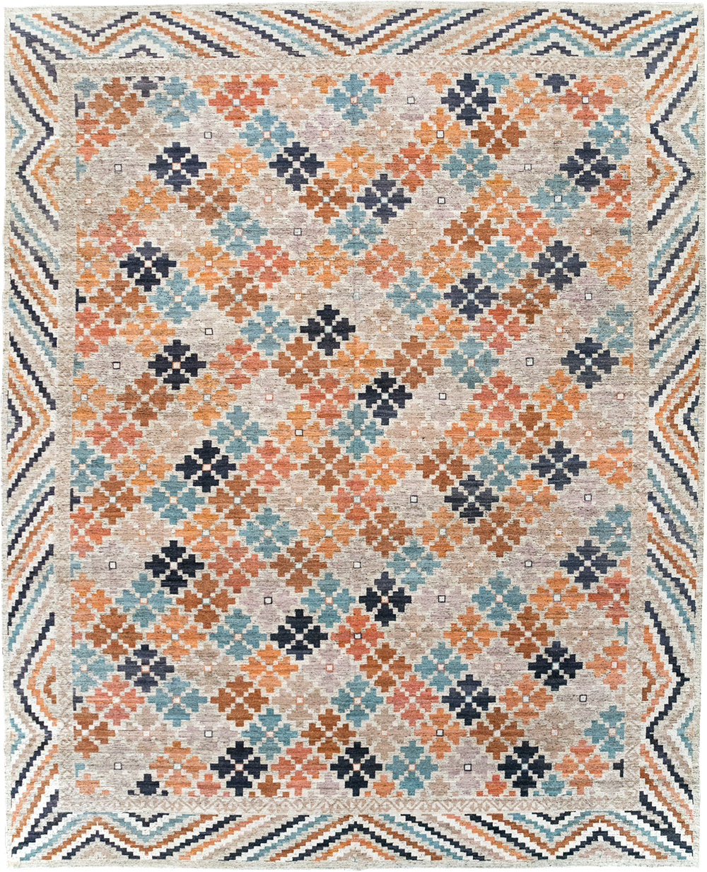 Modern East Turkestan Khotan Room Size Carpet, No.32554 - Galerie Shabab