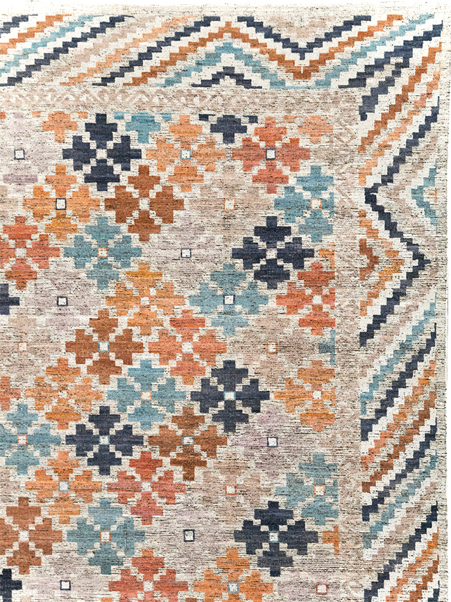 Modern East Turkestan Khotan Room Size Carpet, No.32554 - Galerie Shabab