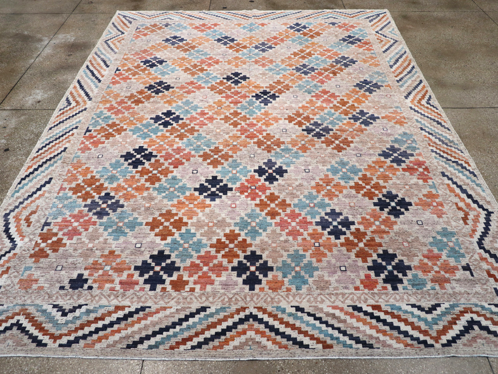 Modern East Turkestan Khotan Room Size Carpet, No.32554 - Galerie Shabab