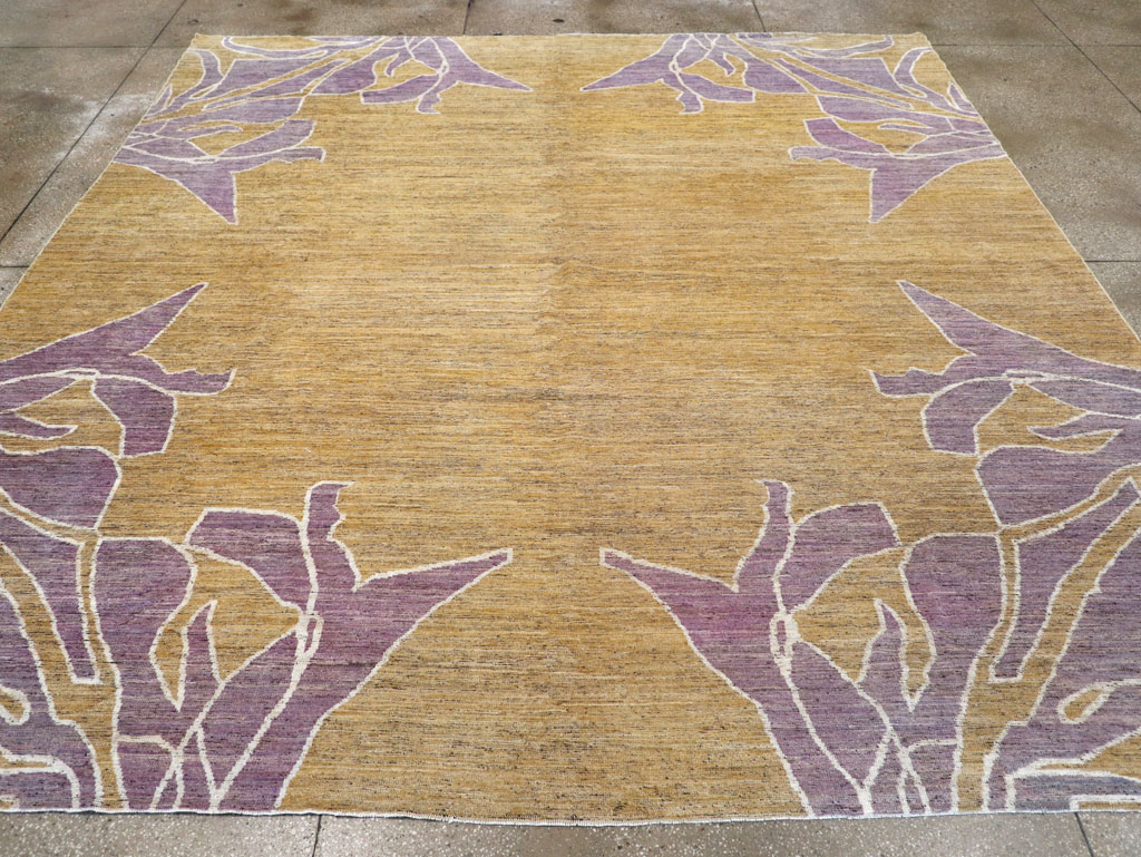 Modern East Turkestan Khotan Square Room Size Carpet, No.32555 - Galerie Shabab