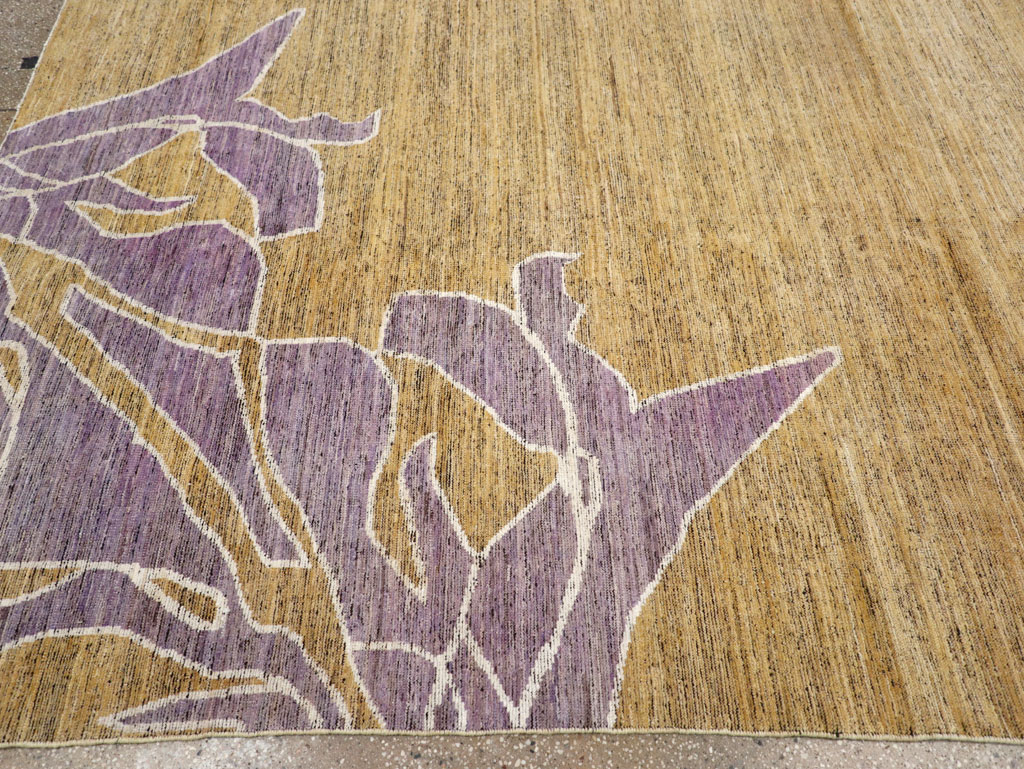 Modern East Turkestan Khotan Square Room Size Carpet, No.32555 - Galerie Shabab