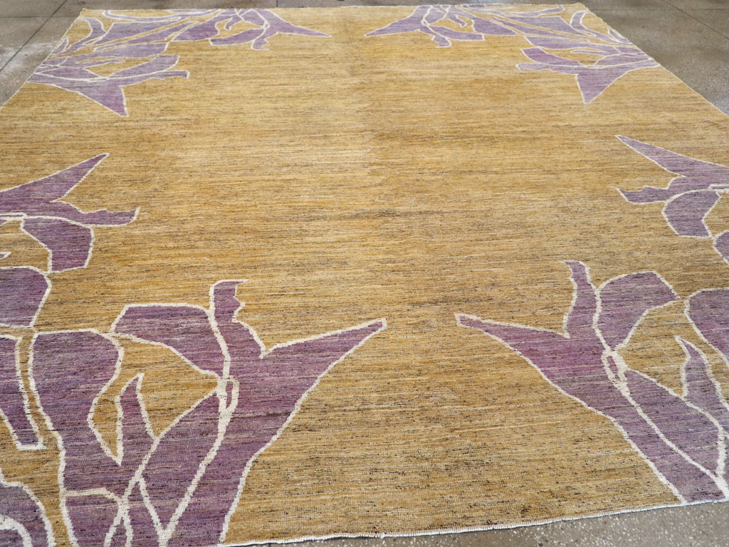 Modern East Turkestan Khotan Square Room Size Carpet, No.32555 - Galerie Shabab