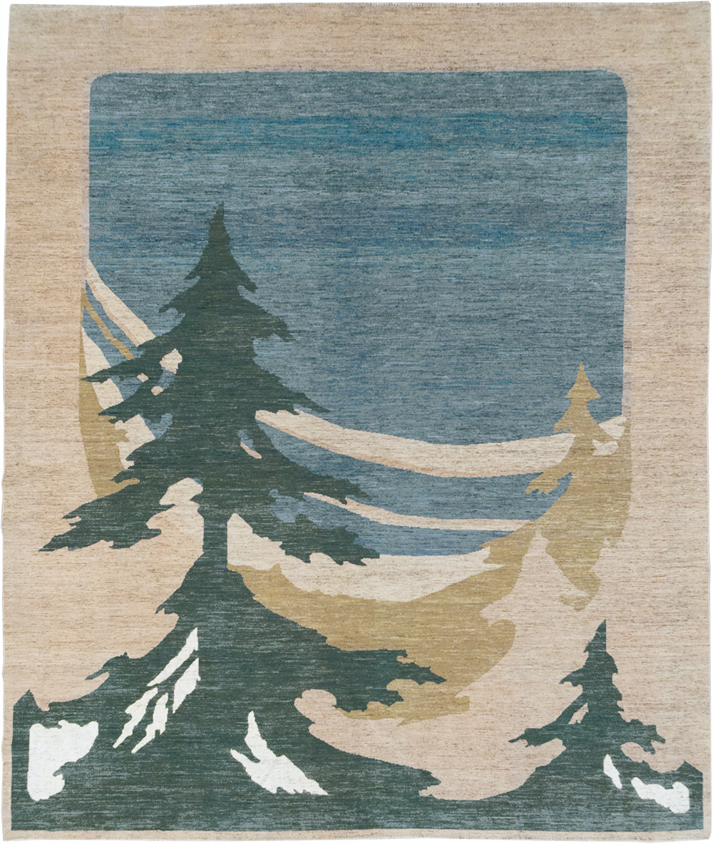 Modern East Turkestan Khotan Room Size Carpet, No.32556 - Galerie Shabab