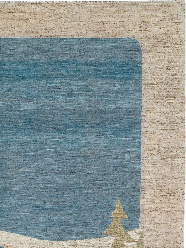 Modern East Turkestan Khotan Room Size Carpet, No.32556 - Galerie Shabab