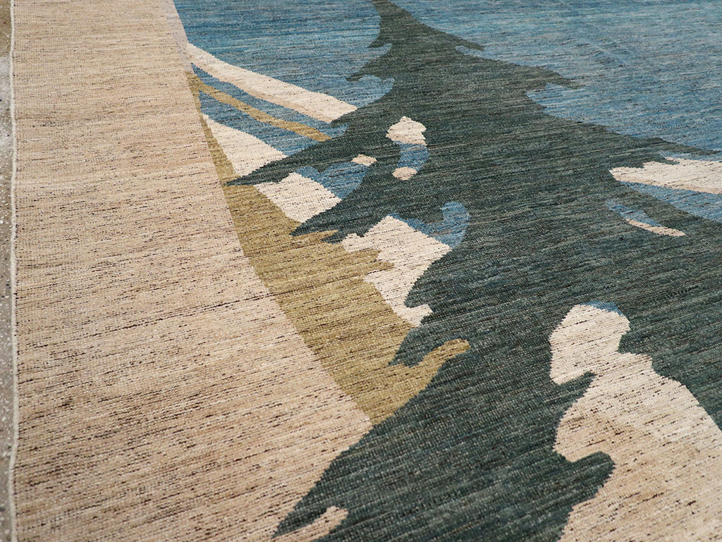 Modern East Turkestan Khotan Room Size Carpet, No.32556 - Galerie Shabab