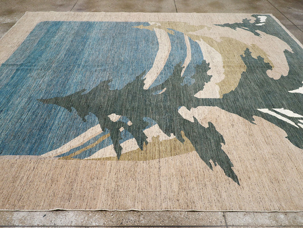 Modern East Turkestan Khotan Room Size Carpet, No.32556 - Galerie Shabab