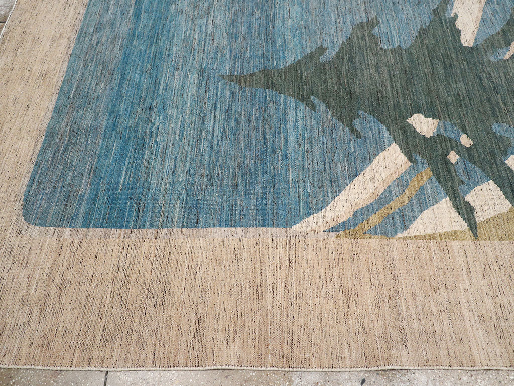 Modern East Turkestan Khotan Room Size Carpet, No.32556 - Galerie Shabab