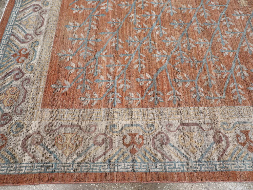Modern East Turkestan Khotan Room Size Carpet, No.32559 - Galerie Shabab