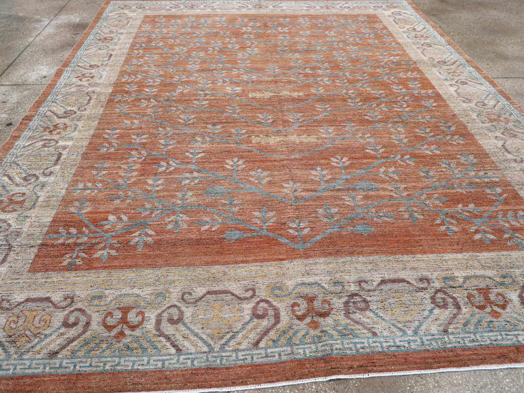 Modern East Turkestan Khotan Room Size Carpet, No.32559 - Galerie Shabab