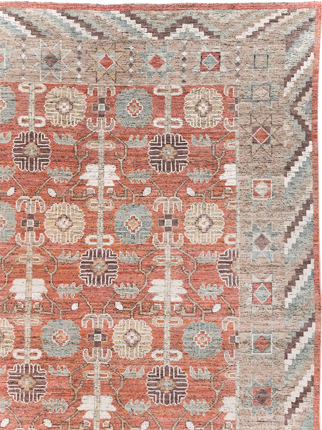 Modern East Turkestan Khotan Room Size Carpet, No.32561 - Galerie Shabab