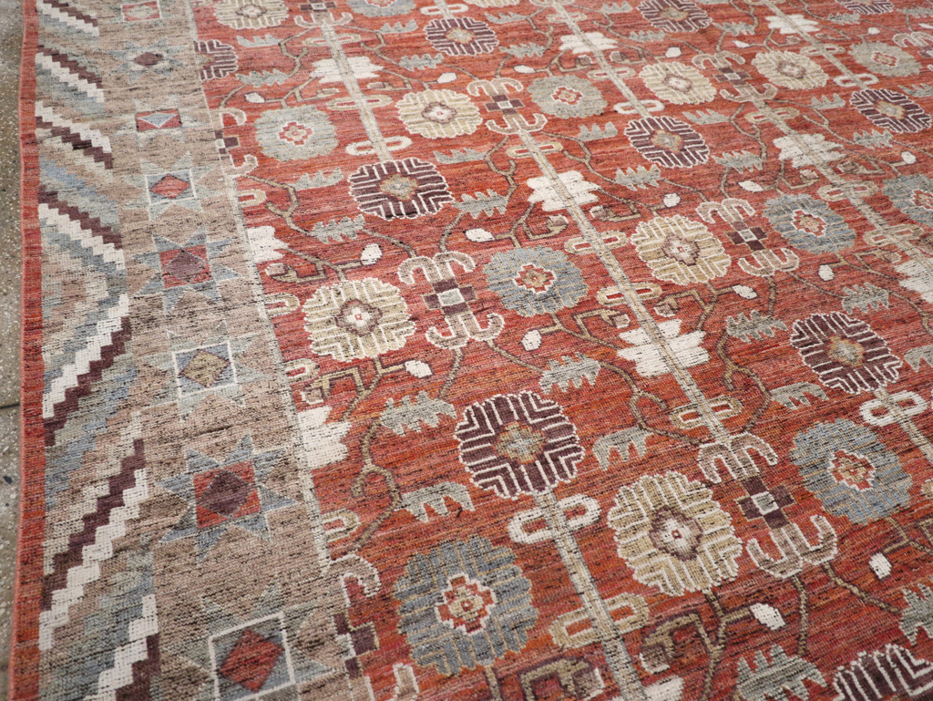 Modern East Turkestan Khotan Room Size Carpet, No.32561 - Galerie Shabab