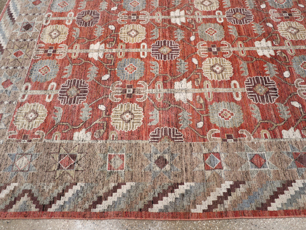 Modern East Turkestan Khotan Room Size Carpet, No.32561 - Galerie Shabab