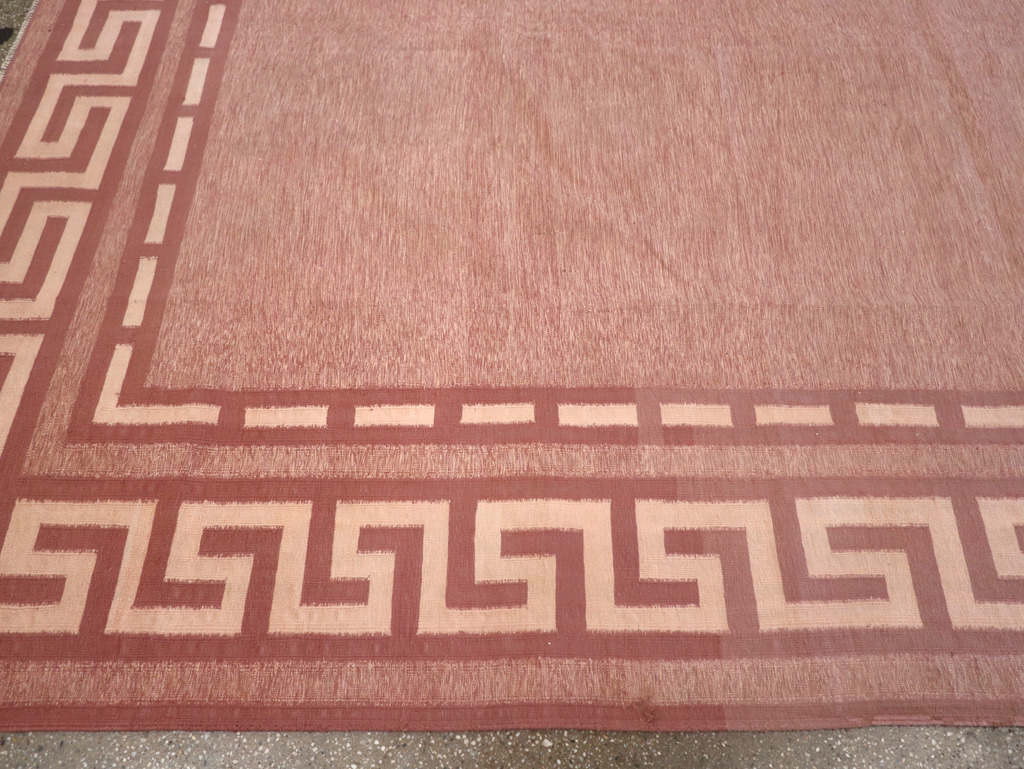 Vintage Indian Flatweave Dhurrie Room Size Carpet, No.32564 - Galerie Shabab