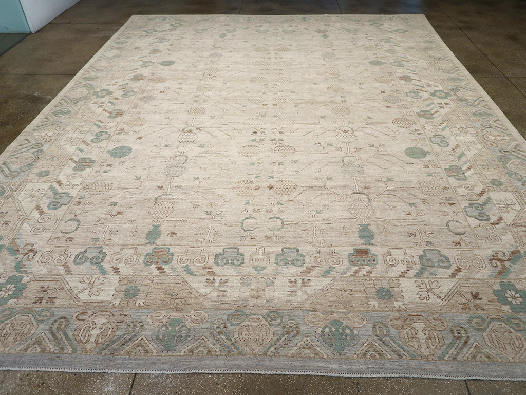Modern East Turkestan Khotan Large Carpet, No.32569 - Galerie Shabab