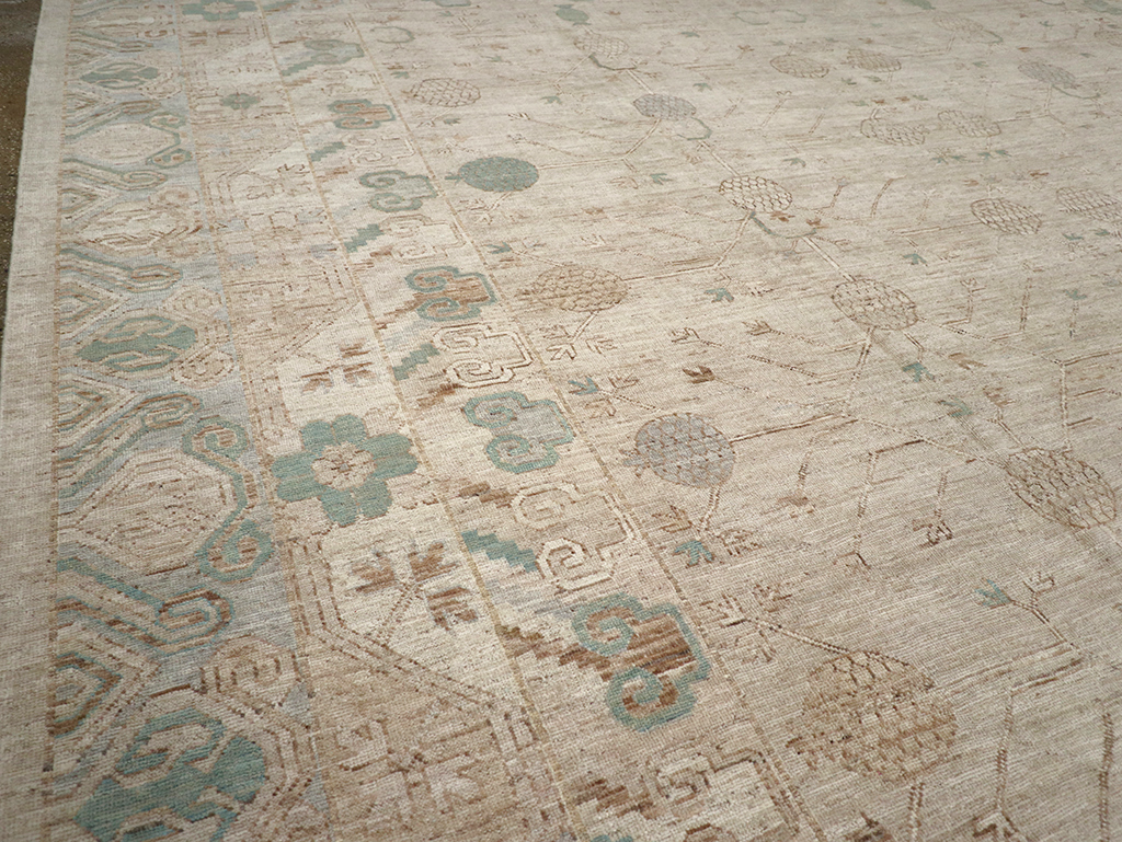 Modern East Turkestan Khotan Large Carpet, No.32569 - Galerie Shabab