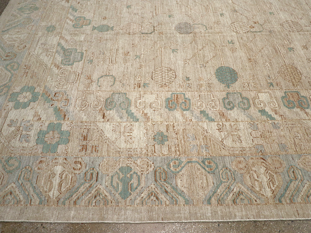 Modern East Turkestan Khotan Large Carpet, No.32569 - Galerie Shabab