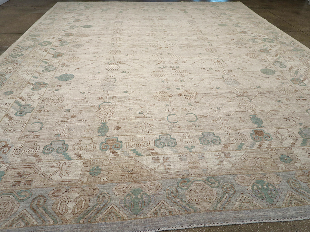 Modern East Turkestan Khotan Large Carpet, No.32569 - Galerie Shabab