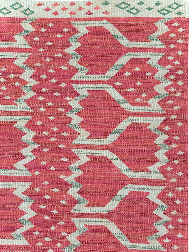Contemporary Turkish Flatweave Small Room Size Carpet, No.32570 - Galerie Shabab