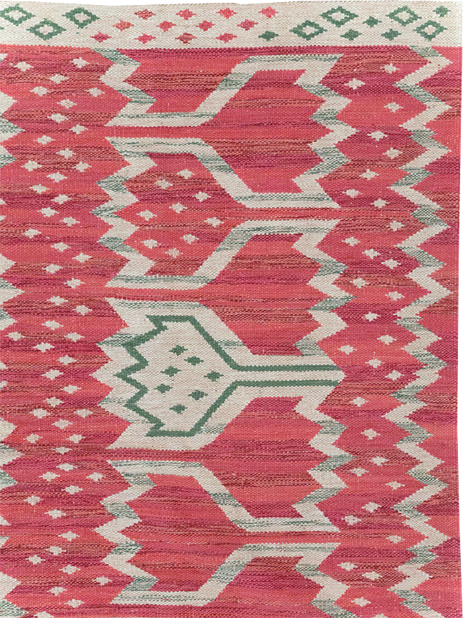 Contemporary Turkish Flatweave Small Room Size Carpet, No.32570 - Galerie Shabab