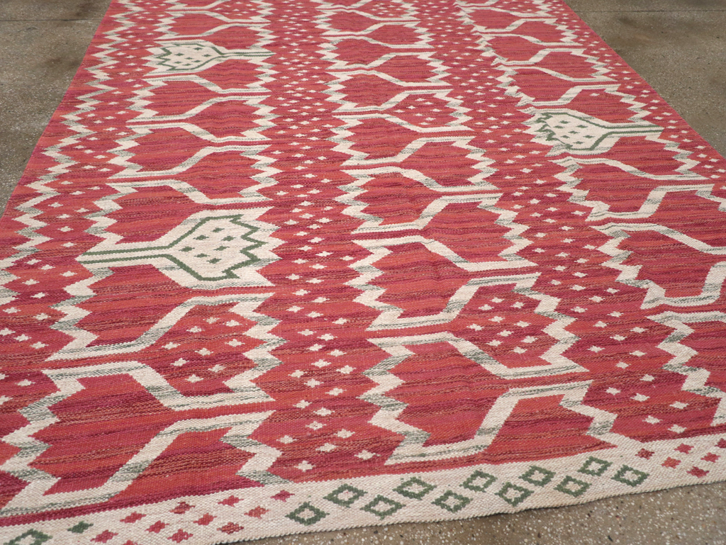 Contemporary Turkish Flatweave Small Room Size Carpet, No.32570 - Galerie Shabab