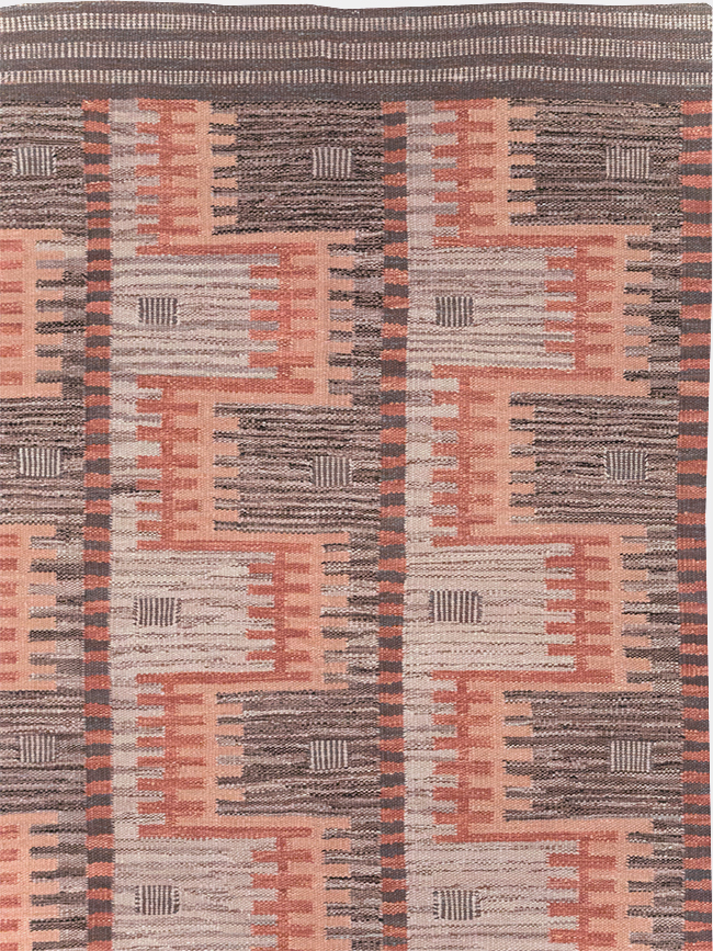 Contemporary Turkish Flatweave Room Size Carpet, No.32571 - Galerie Shabab