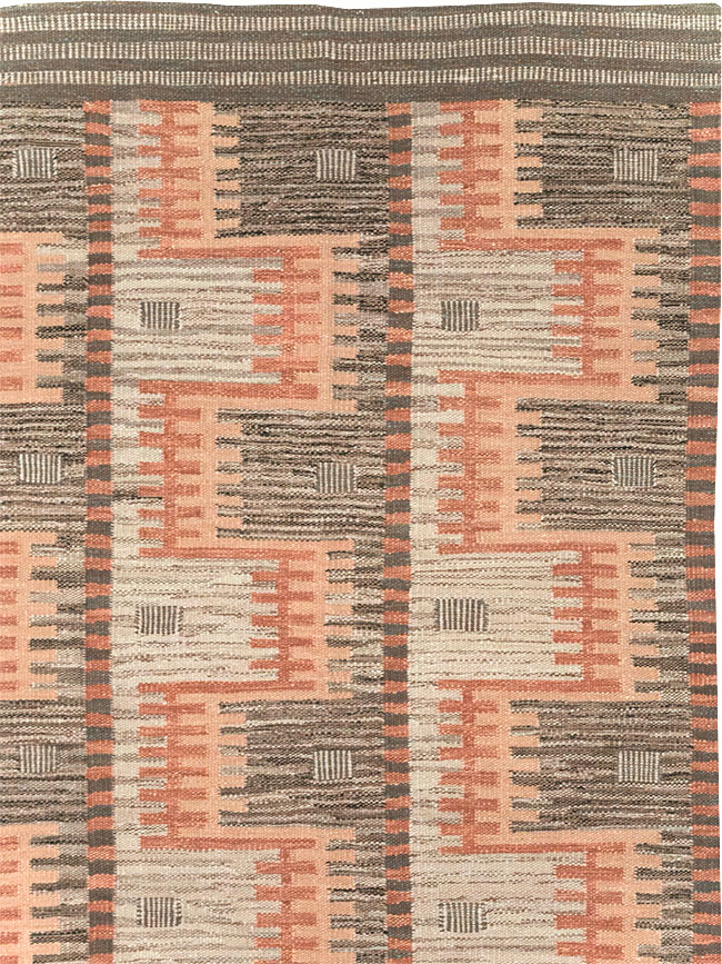 Contemporary Turkish Flatweave Room Size Carpet, No.32571 - Galerie Shabab