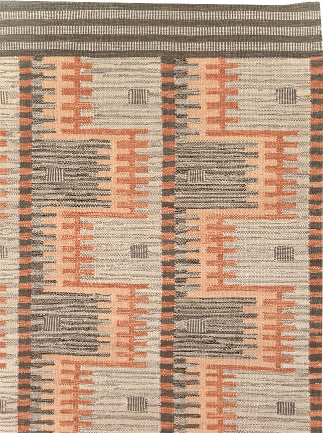 Contemporary Turkish Flatweave Room Size Carpet, No.32571 - Galerie Shabab