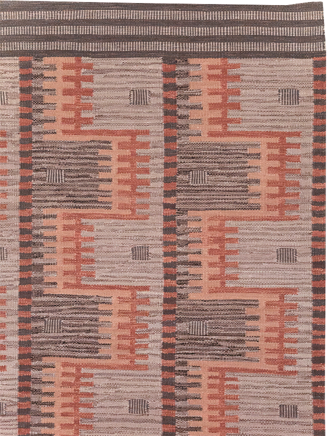 Contemporary Turkish Flatweave Room Size Carpet, No.32571 - Galerie Shabab