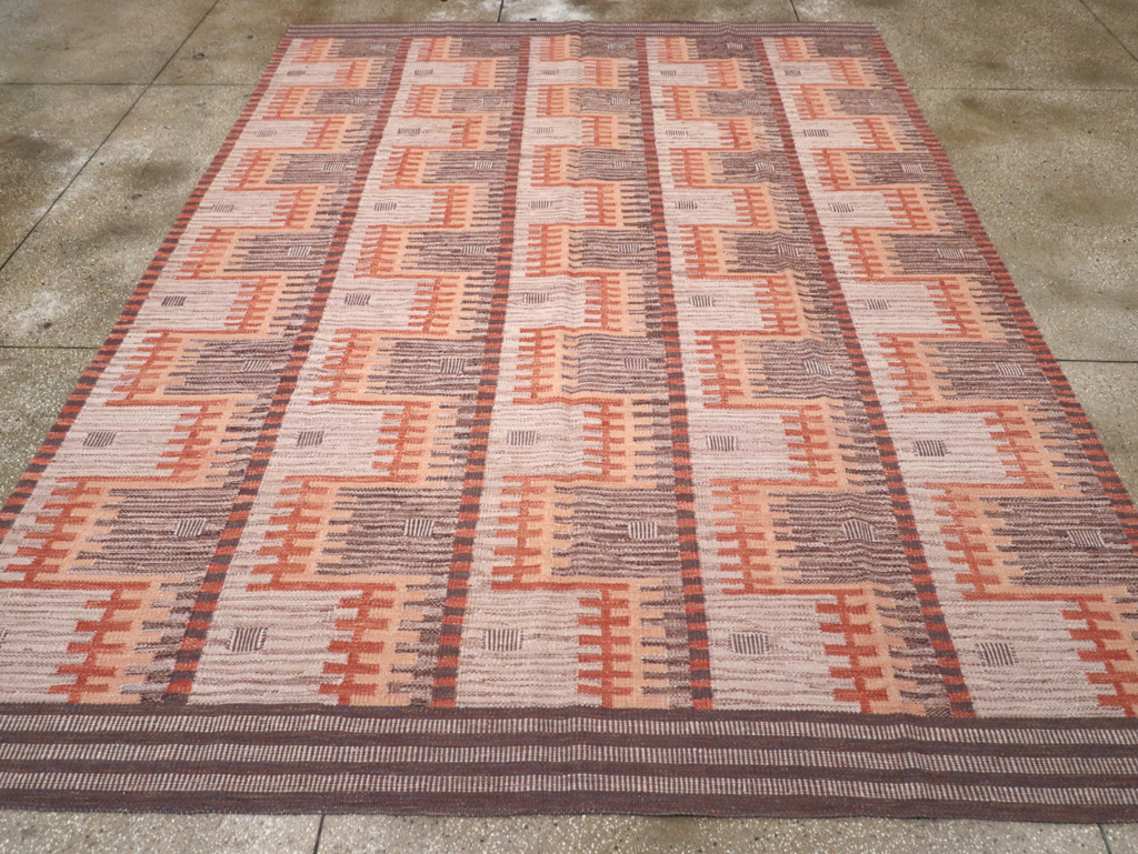 Contemporary Turkish Flatweave Room Size Carpet, No.32571 - Galerie Shabab