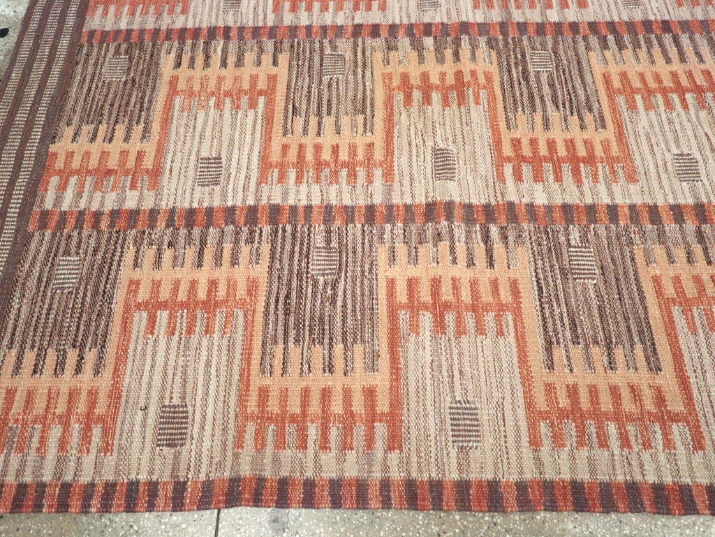Contemporary Turkish Flatweave Room Size Carpet, No.32571 - Galerie Shabab