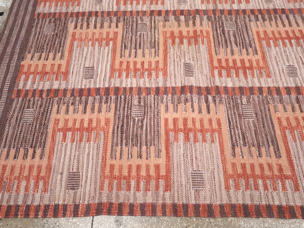 Contemporary Turkish Flatweave Room Size Carpet, No.32571 - Galerie Shabab