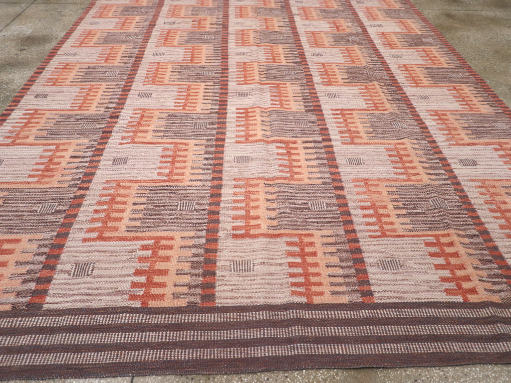 Contemporary Turkish Flatweave Room Size Carpet, No.32571 - Galerie Shabab