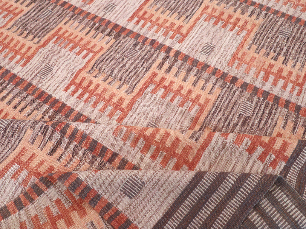 Contemporary Turkish Flatweave Room Size Carpet, No.32571 - Galerie Shabab