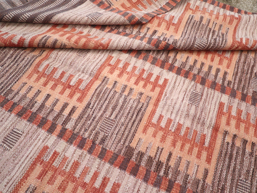 Contemporary Turkish Flatweave Room Size Carpet, No.32571 - Galerie Shabab