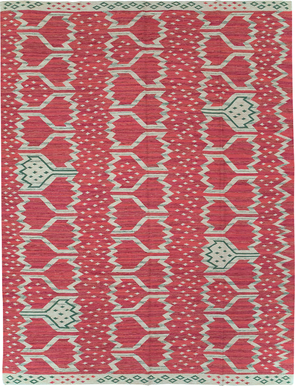 Contemporary Turkish Flatweave Room Size Carpet, No.32574 - Galerie Shabab