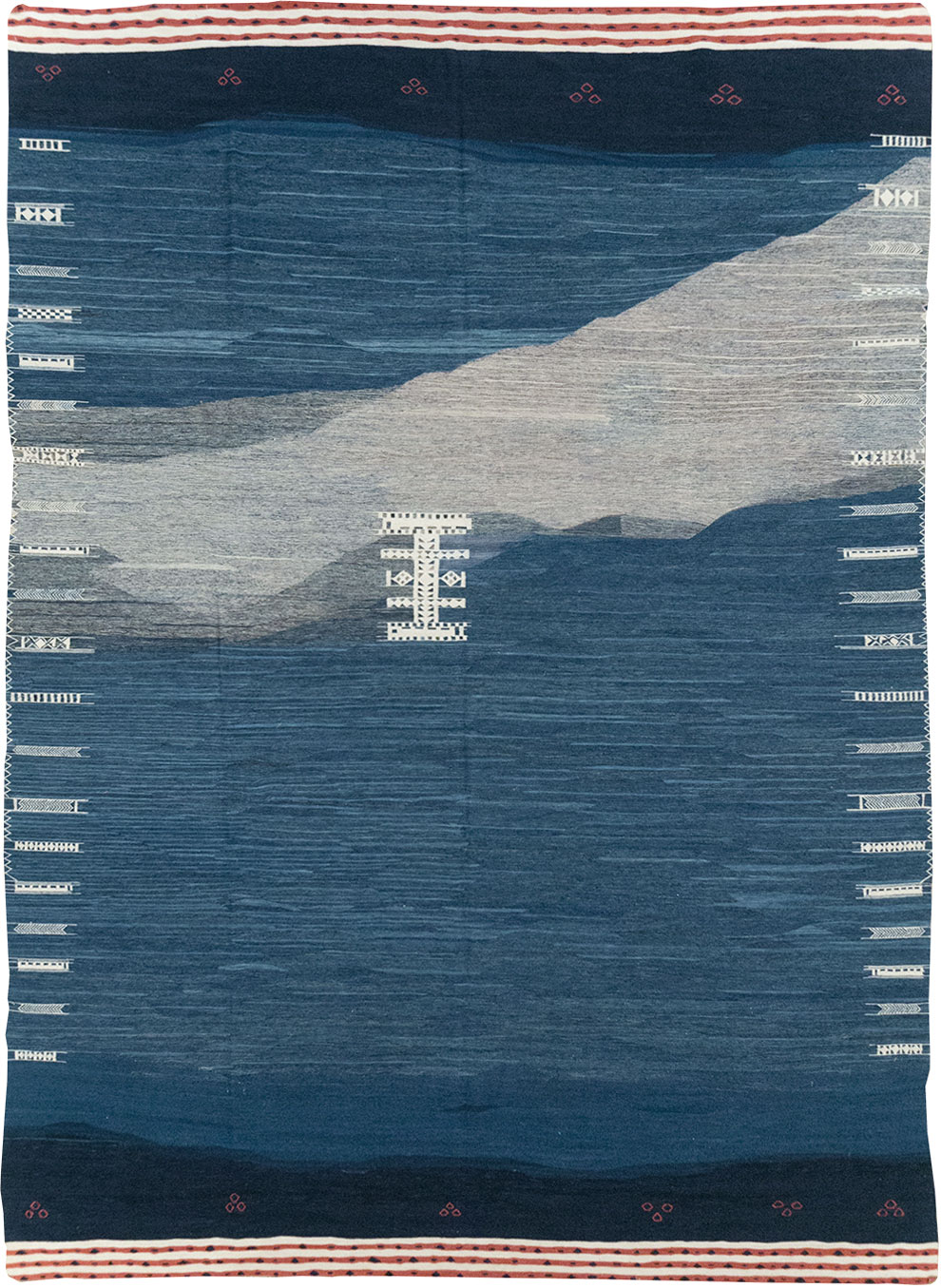 Contemporary Turkish Flatweave Kilim Room Size Carpet, No.32575 - Galerie Shabab