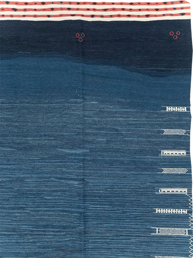 Contemporary Turkish Flatweave Kilim Room Size Carpet, No.32575 - Galerie Shabab