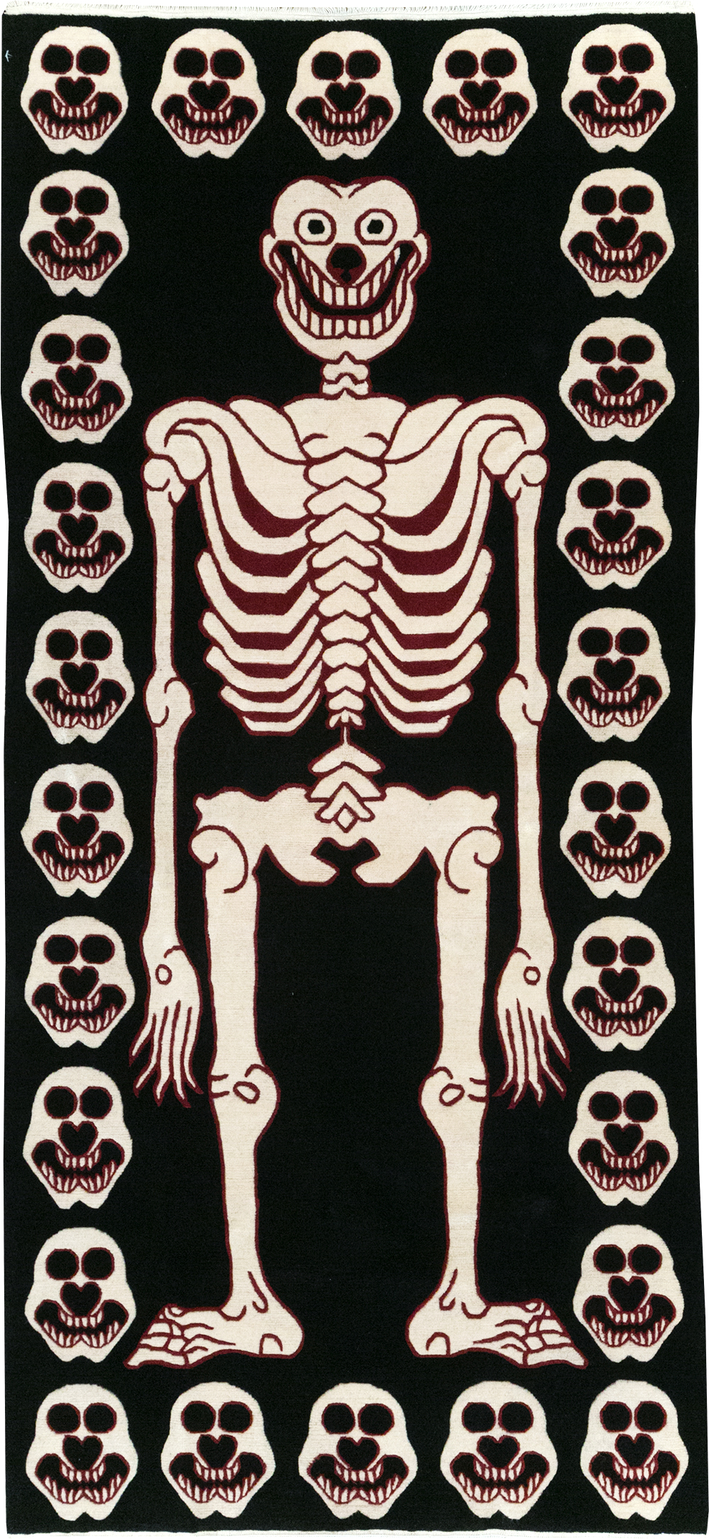 Modern Buddhist Tantric Skeleton Ritual Rug, No.32579 - Galerie Shabab
